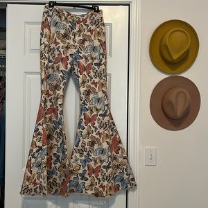 Free People Butterfly ultra flare jeans